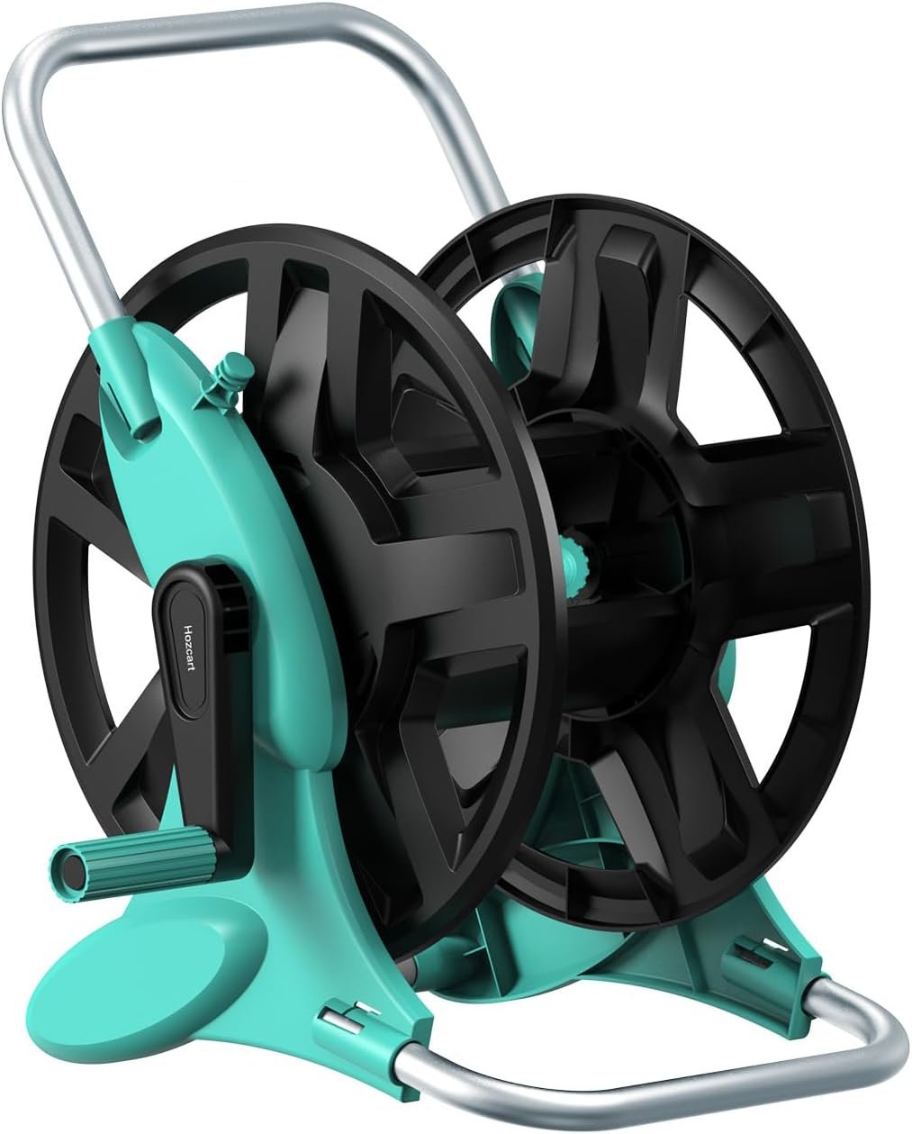 Garden Hose Reel Cart,Hose Holder Up to 50-100 Feet of 5/8″ Hose,Wall Mounted Water Hose Reel,Portable Hose Reels for Outside Car Washing, Watering