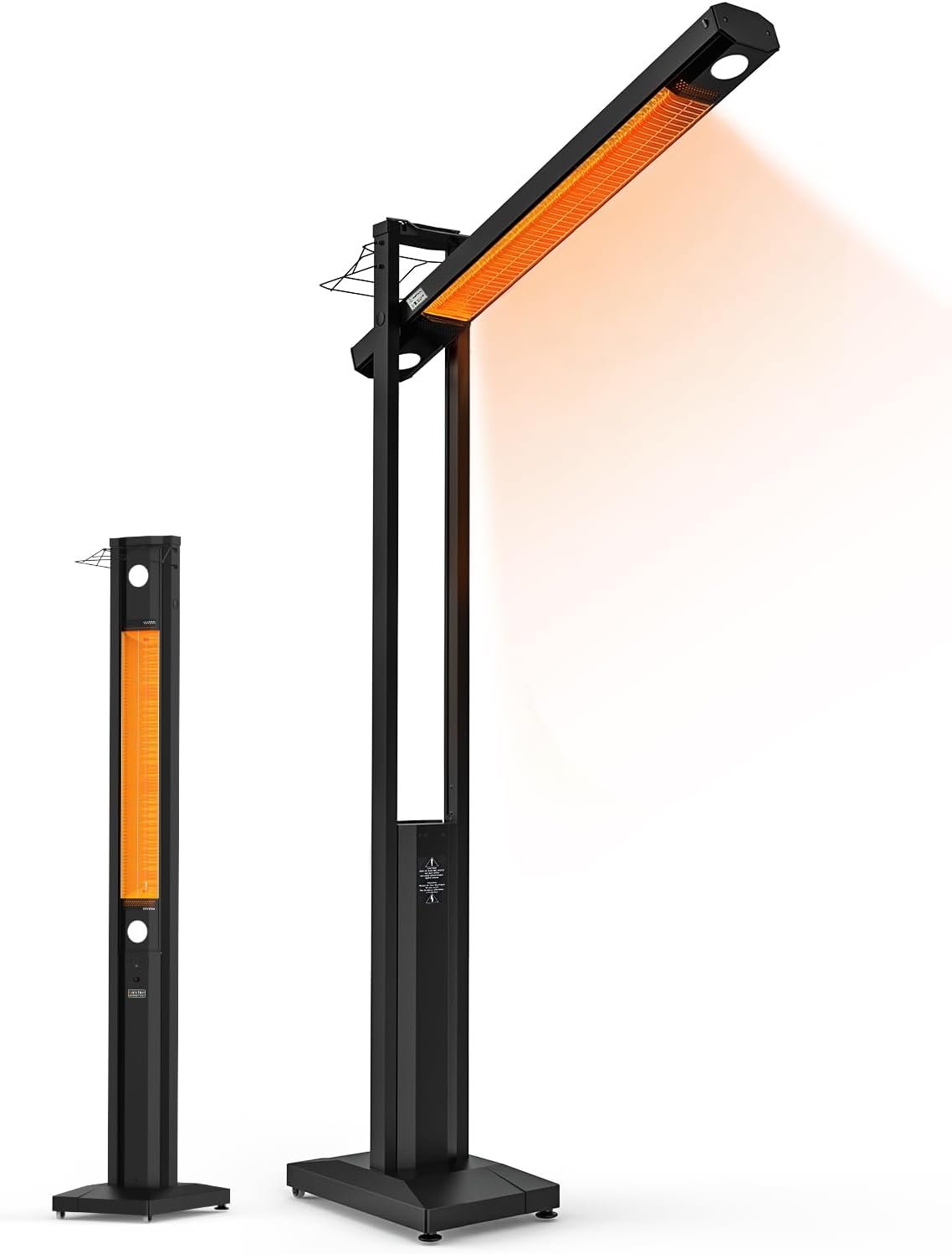 onlyfire FlexRay Heater – 80″ Electric Infrared Patio Heater for Indoor & Outdoor Use, Freestanding Heater with Magnetic Remote & Cover, 3 Heat Modes + Light Mode,1500W, Overheat & Tip-Over Protection