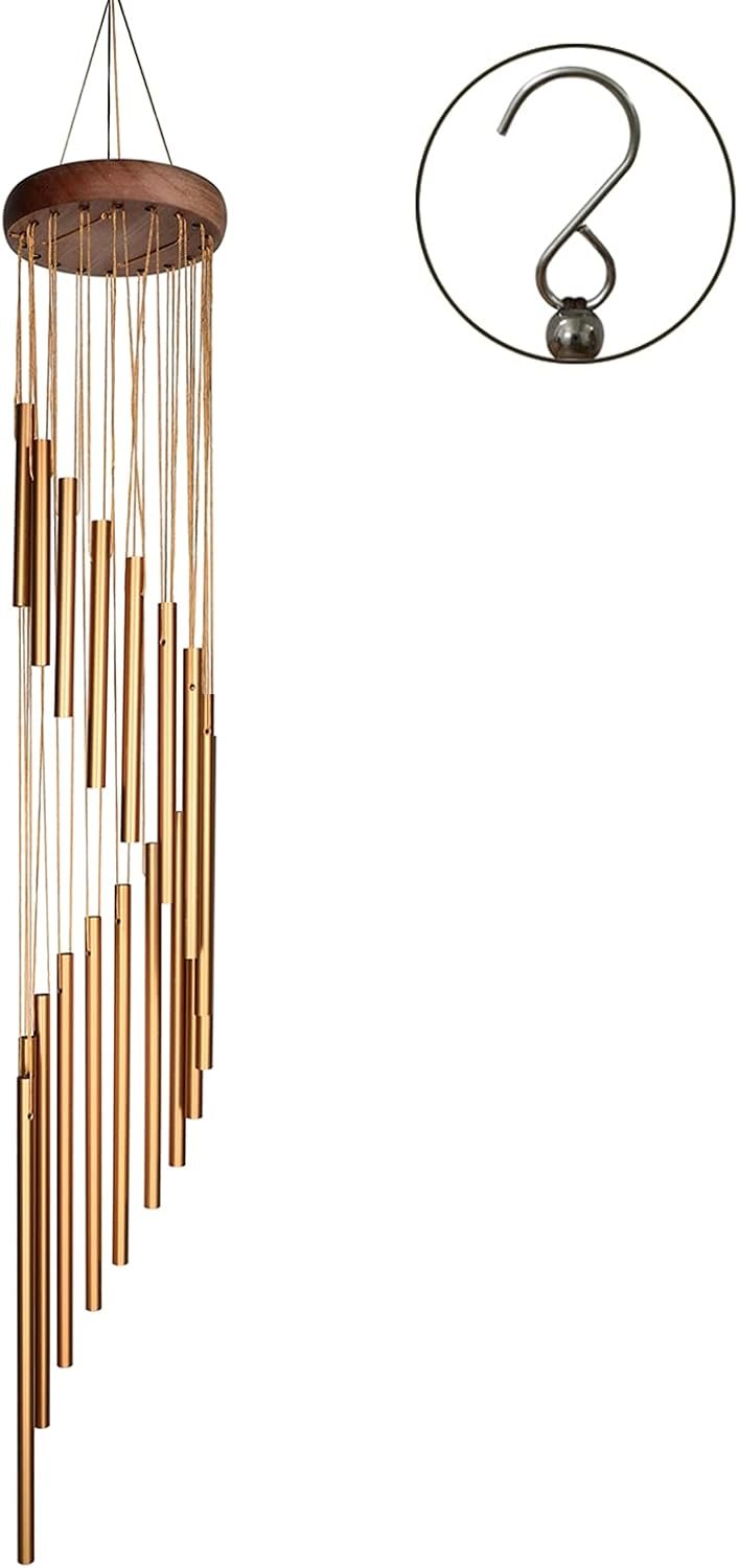 SuninYo Wind Chimes for Outside,Memorial Windchimes Outdoor Clearance,36 inches Memorial Wind Chimes with S Hook for Home Garden Decoration
