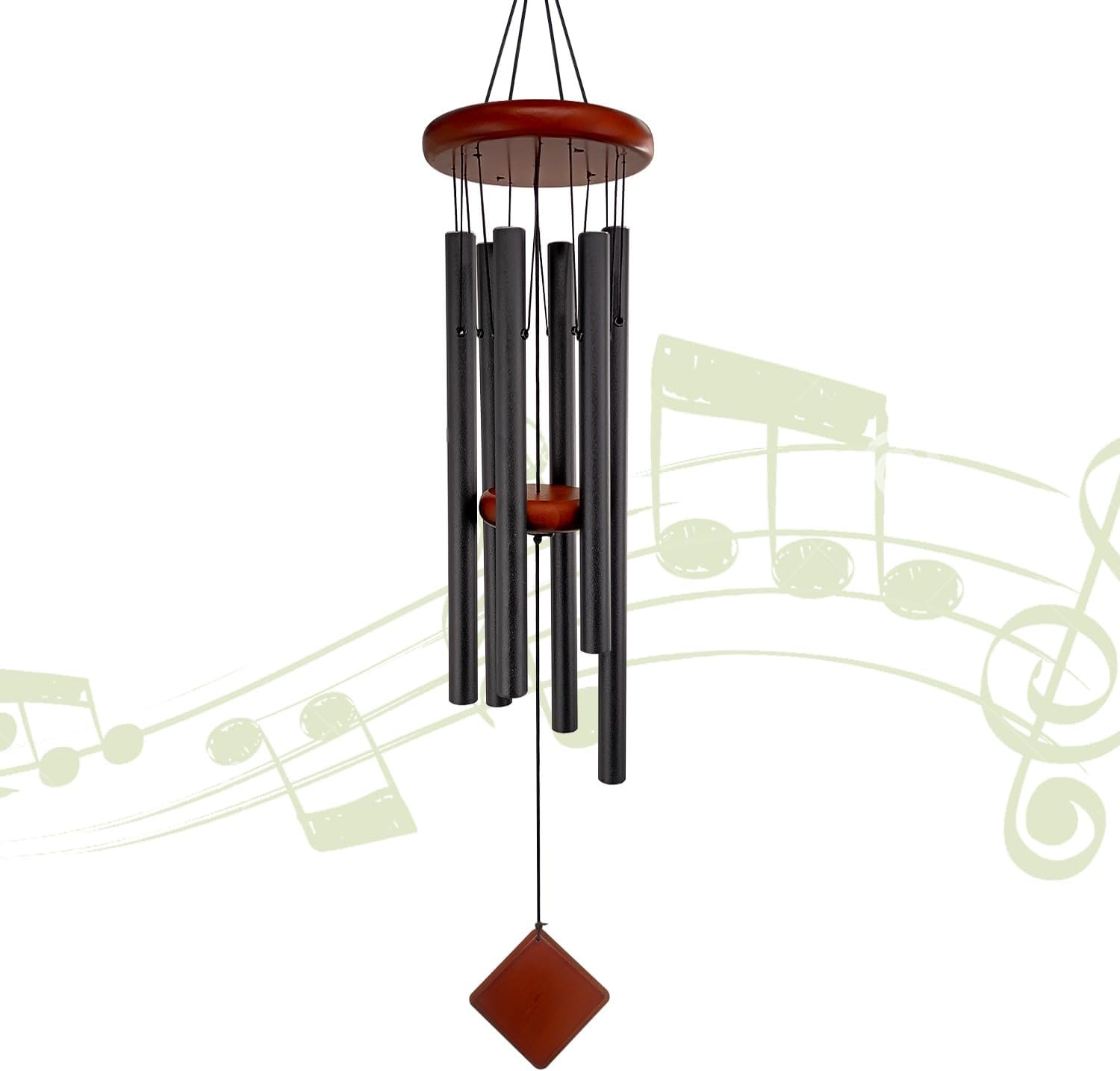 Small Wind Chimes for Outside, Wind Chimes Outdoor with 6 Tuned Tubes, Memorial WindChimes for Garden, Patio and Home