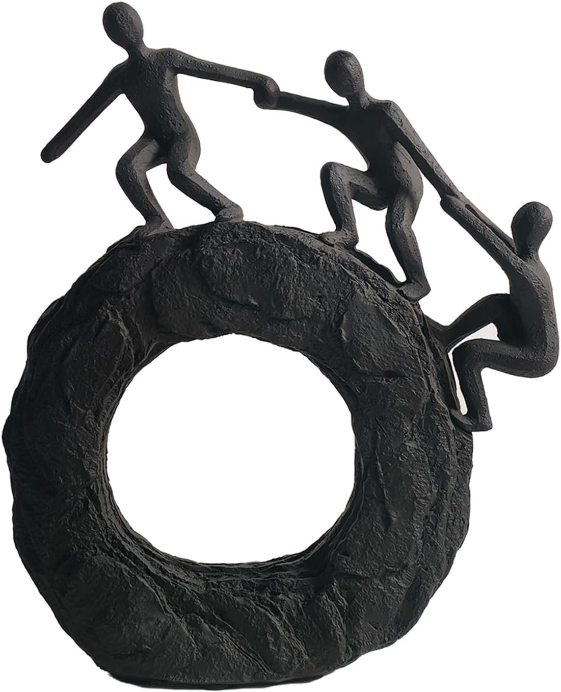 Abstract Sculptures – Living Room and Office Dynamic Climbing Wall Character Decoration, Black Statue 7x8x1.5 inches Elegant Black Home Decoration Gift Creativity