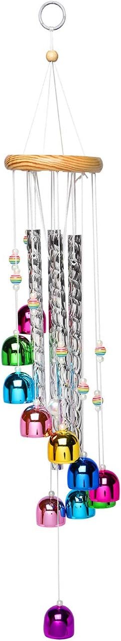 Colorful Wind Chimes for Outside with 4 Aluminum Tubes Comes with 11 Bells for Home Garden Yard Patio Decor