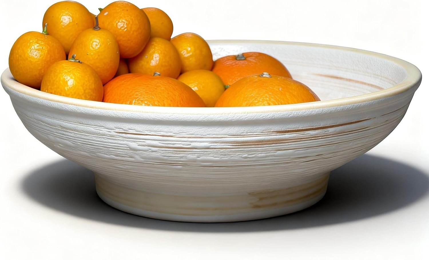 9 Inch Decorative Bowl, Embossed Textured Ceramic Centerpiece Bowl for Tabletop, Floral Fruit Display, Kitchen & Dining Serving Bowl, Farmhouse, Bohemian Home Deco