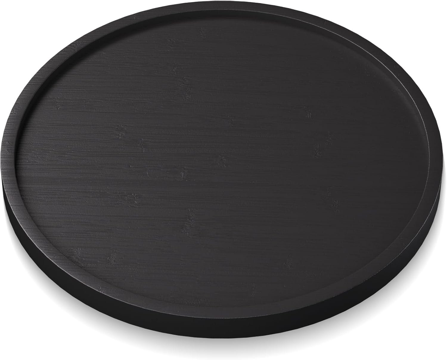 VERTORGAN Bamboo Serving Tray,8.7 Inch Decorative Trays Platter for Coffee Table,Living Room,Bar,Party,Mini Charcuterie Boards Cheese Board,Home Decor（Black）