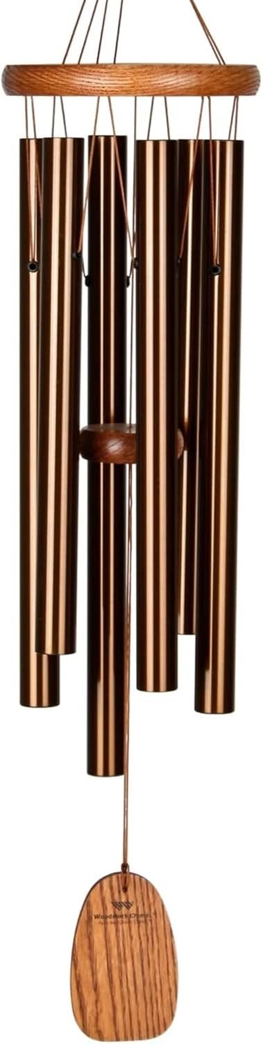 Woodstock Wind Chimes Amazing Grace Chime Medium (24”) Bronze Wind Chime Inspirational and Memorial Gifts Wind Chimes for Outside Patio Home or Garden Decor