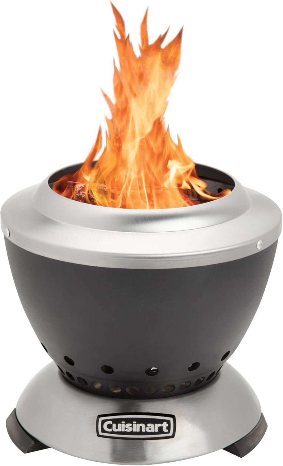 Cuisinart Cleanburn Smokeless Tabletop Fire Pit, 7.5” Lightweight Portable Smokeless Fire Pit with Removable Base for Ash & Carry Bag, Small Outdoor Heater for Patio, Camping & RV, Portable Heater
