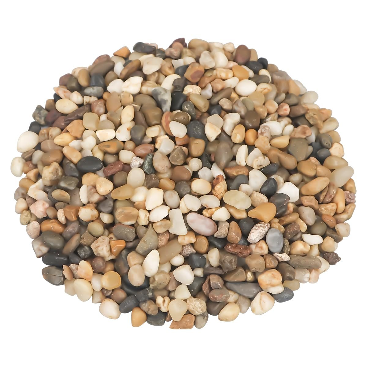 River Rocks,Landscaping Pebbles Decorative Ornamental Pebbles Garden Landscaping Stones Gravel Filler for Home Decoration Flower Bed Fish Tank Plants Vases Succulents (Mixed Color, 1 Pound)