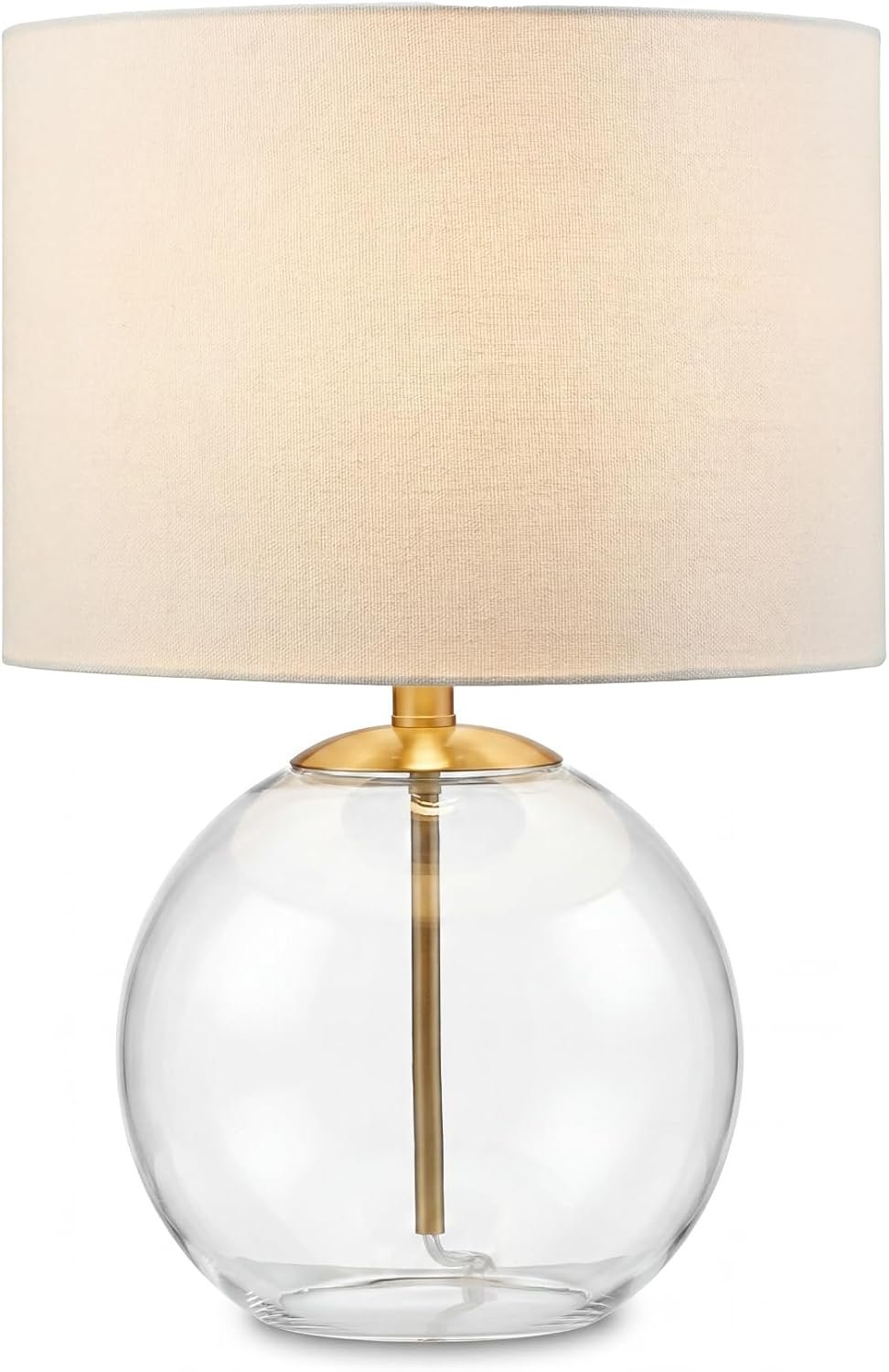 Signature Design by Ashley Samder Contemporary 20.75″ Glass Table Lamp, White