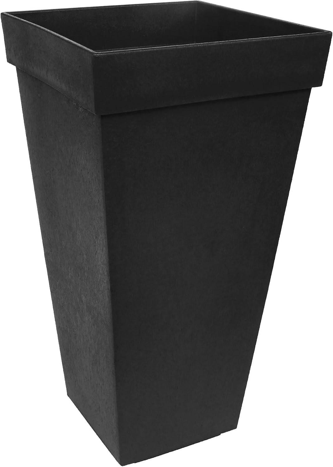 Tierra Verde Indoor & Outdoor Self-Watering Square Planter, Symphony, 15″ x 28″, Black – Planting Containers for Plants and Flowers – Gardening and Landscaping Accessories
