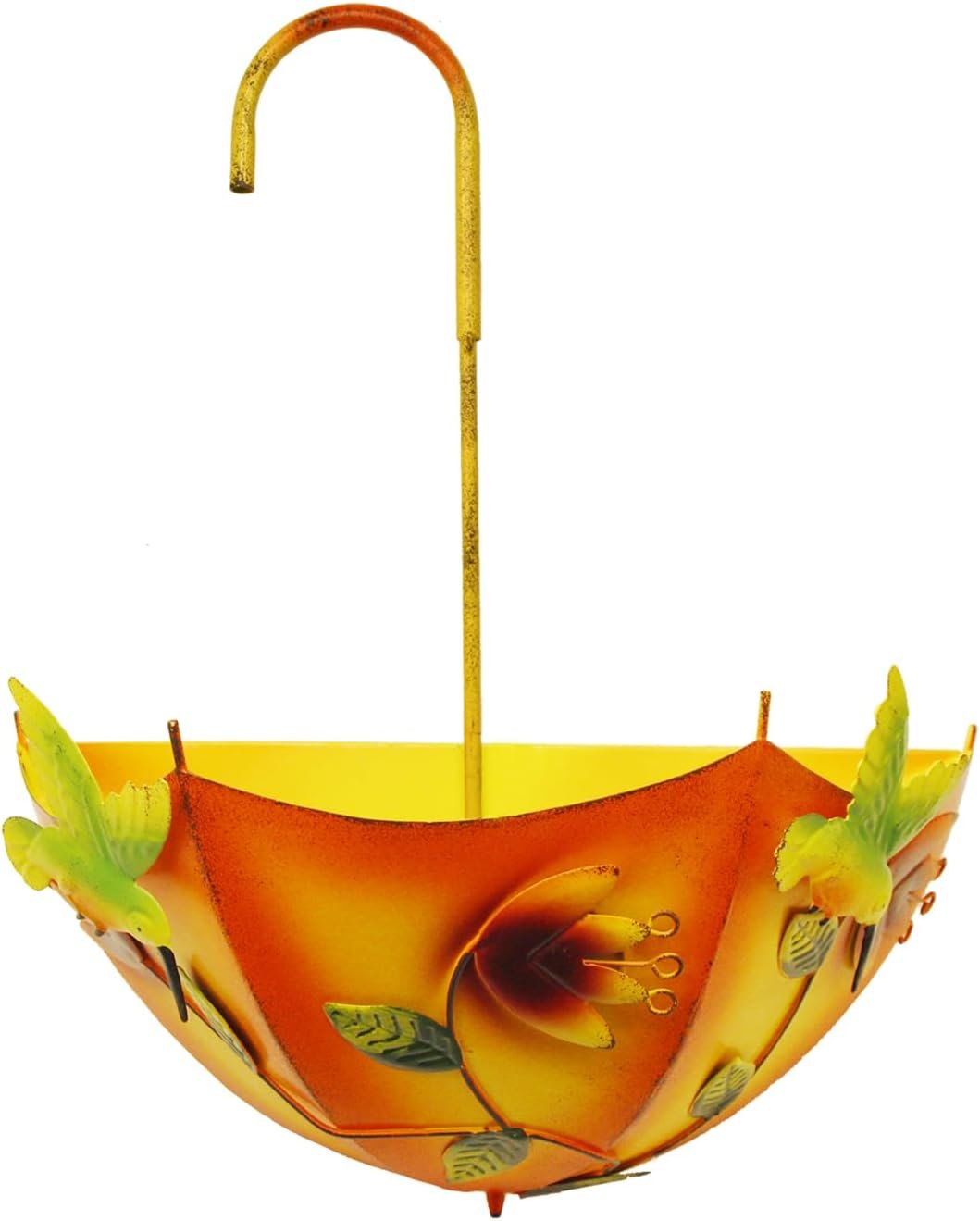 TIANCENTRAL H Farmhouse Metal Hanging Planter with Drainage Holes for Herbs or Flowers Indoor Outdoor Use by 12″x15″ | Features drainage holes and adjustable handle.Ideal for indoor/outdoor herbs and flowers.Size: 12×15 Inches.
