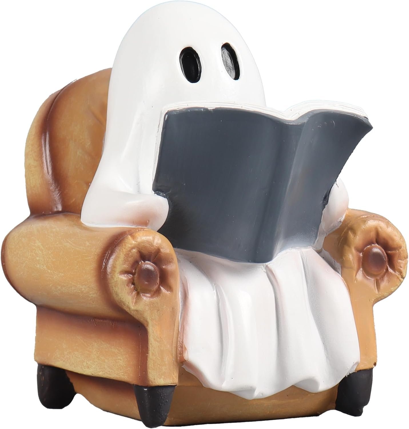 Ghost Reading Book Figurines Ghosts Halloween Decor Cute Ghost Decor Halloween Decorations Indoor Book Lover Gifts