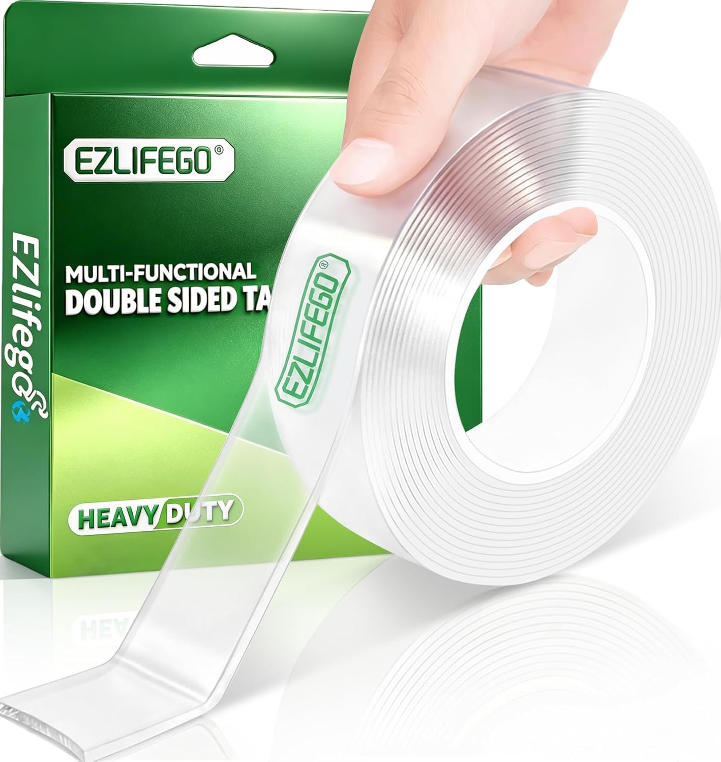 EZlifego Double Sided Tape Heavy Duty(Extra Large 16.5FT), Nano Adhesive Mounting Tape Wall Decor,Sticky Picture Hanging Adhesive Strips Poster Tape