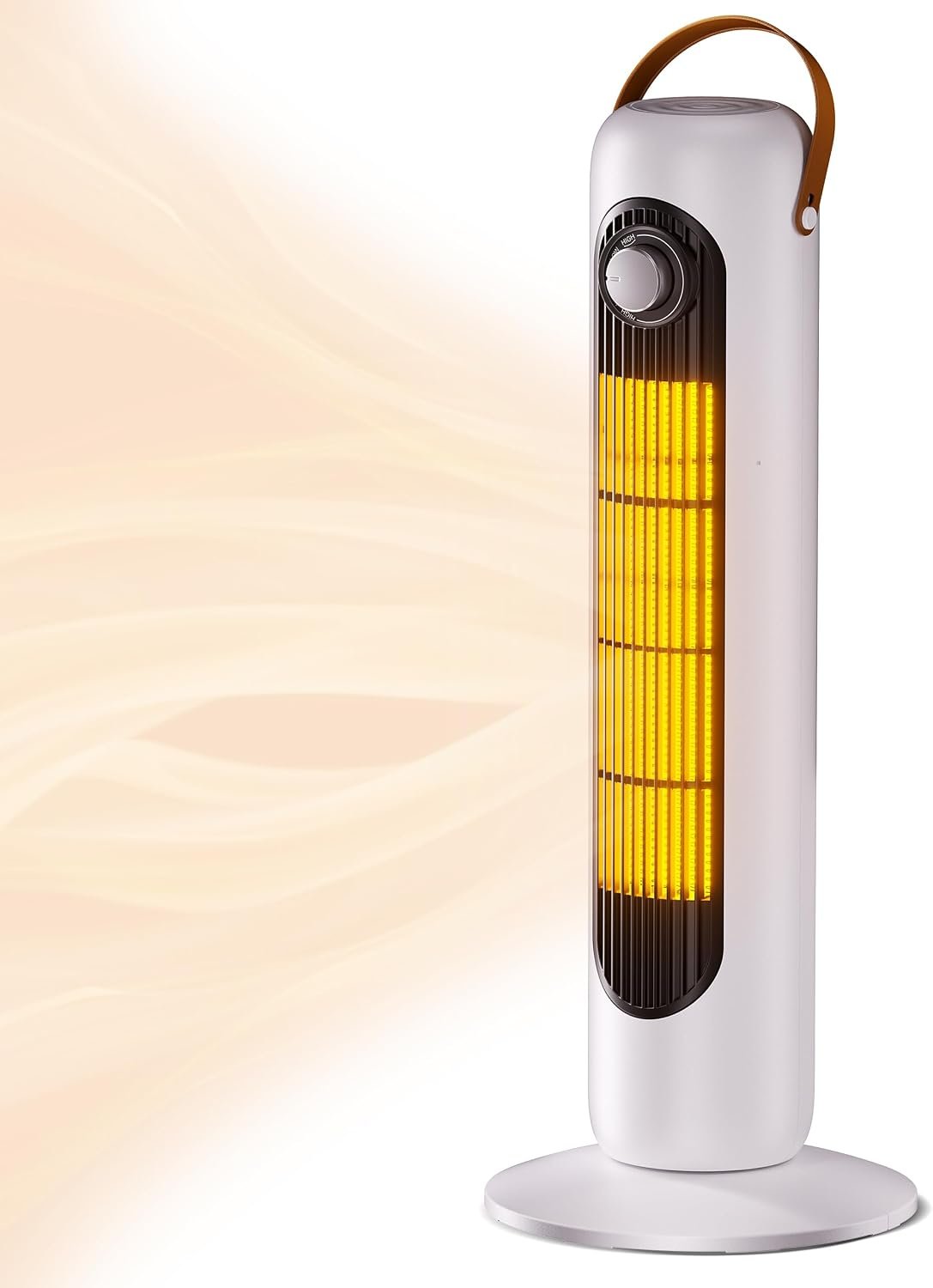 Outdoor Heaters for Patio, 350Sq.ft 1S Heating, 1500W PTC Ceramic Electric Patio Heater, Overheating & Tip-Over Protection, 70° Oscillating Space Heaters for Indoor Use Large Room, 4 Modes, Ivory