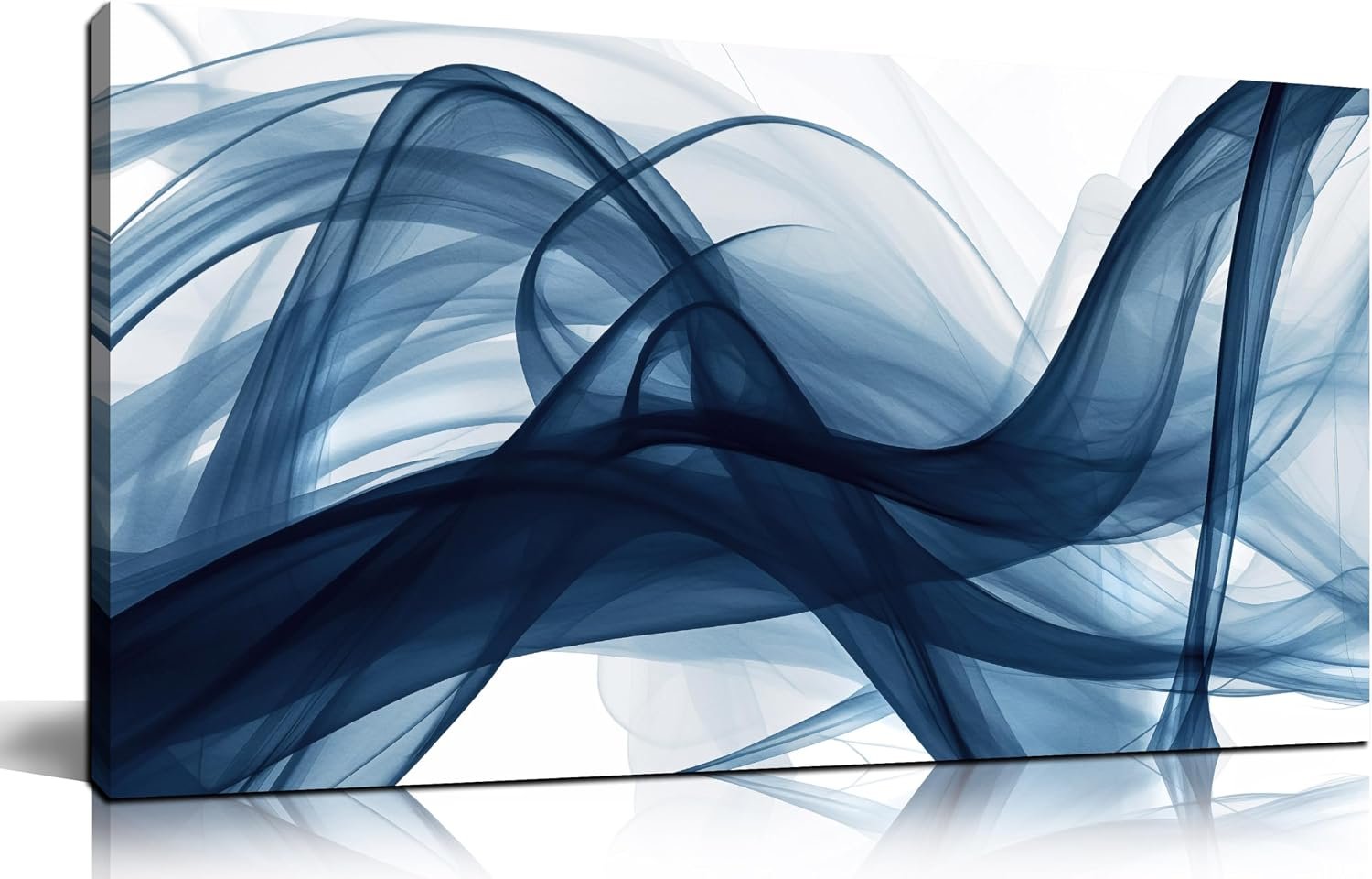 Abstract Canvas Wall Art for Living Room Blue and White Prints Decor for Bedroom Home Office Decor for Women Size 20″ x 40″