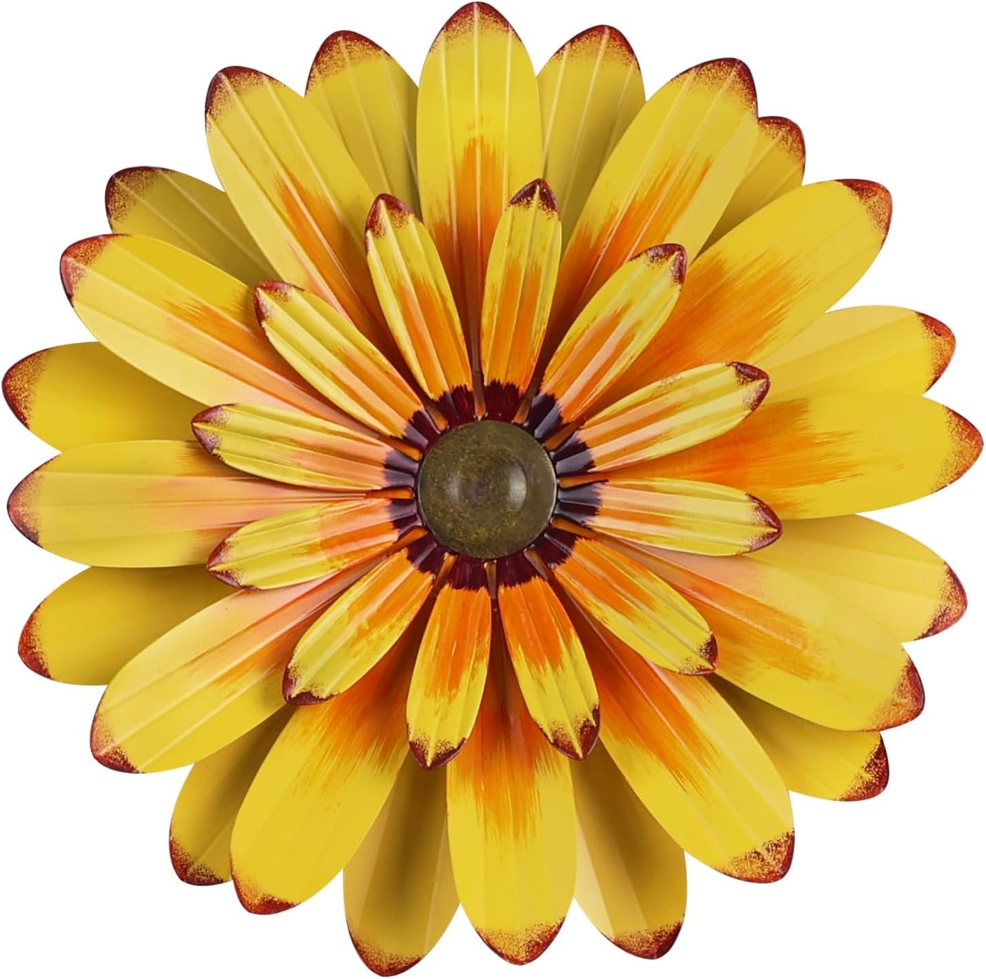 YEAHOME 16” Metal Flower Wall Decor – Sunflower Wall Art Decorations Hanging for Bedroom, Living Room, Bathroom Boho Office