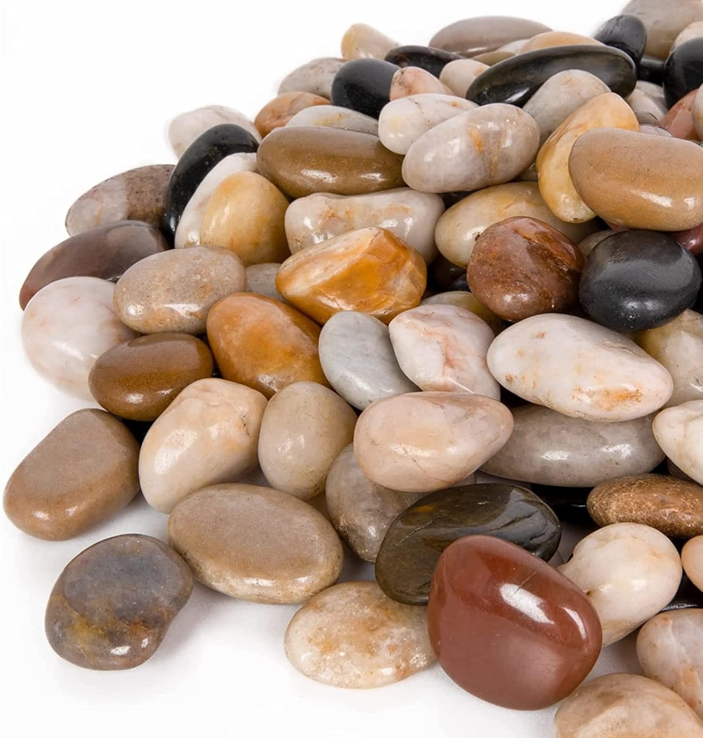 GASPRO 15-lb Natural River Rocks for Landscaping, Decorative Rocks for Potted Plants and Aquariums, Polished River Stones for Indoor & Outdoor Decor, 1 to 1 3/4 Inches