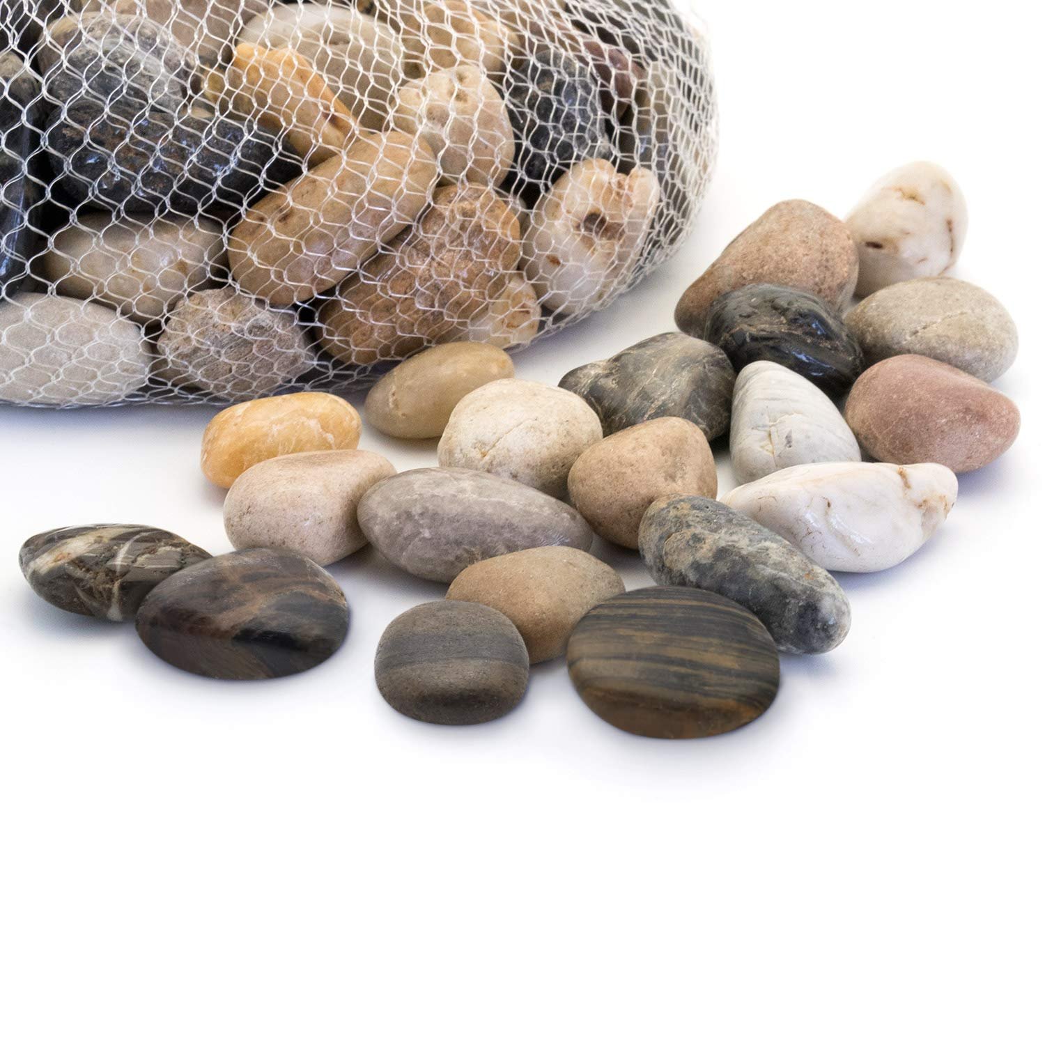 Royal Imports 5LBS River Rocks Decorative Ornamental Pebbles, Garden Landscaping Stones, Gravel Filler for Plants, Vases, Succulents, Home Decor, Aquariums, Crafting, Animal Habitat – Large Natural