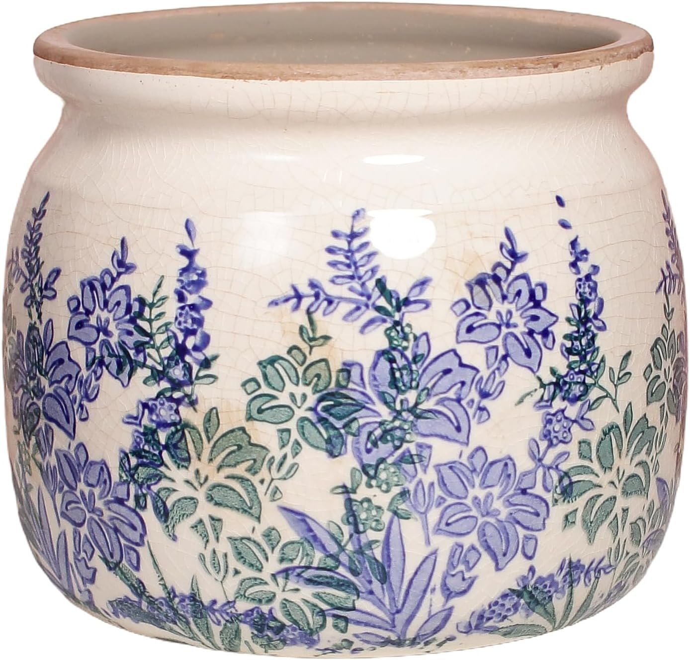 Xiaan Jiaju Pots for Plants, Ceramic Planters for Indoor/Outdoor Plants, 6.29” Plant Pots Indoor with Drainage, Vase & Planters, Vintage Rustic Pots for Indoor Plant, House & Home Decor, Vintage Blue