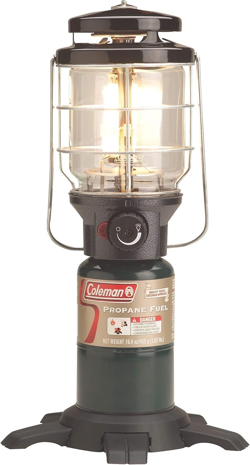 Coleman Northstar 1500 Lumens Gas Lantern with Matchless Lighting, Folding Propane Lantern with Mantles & Globe for Camping, Power Outage, Outdoor Lighting, & More