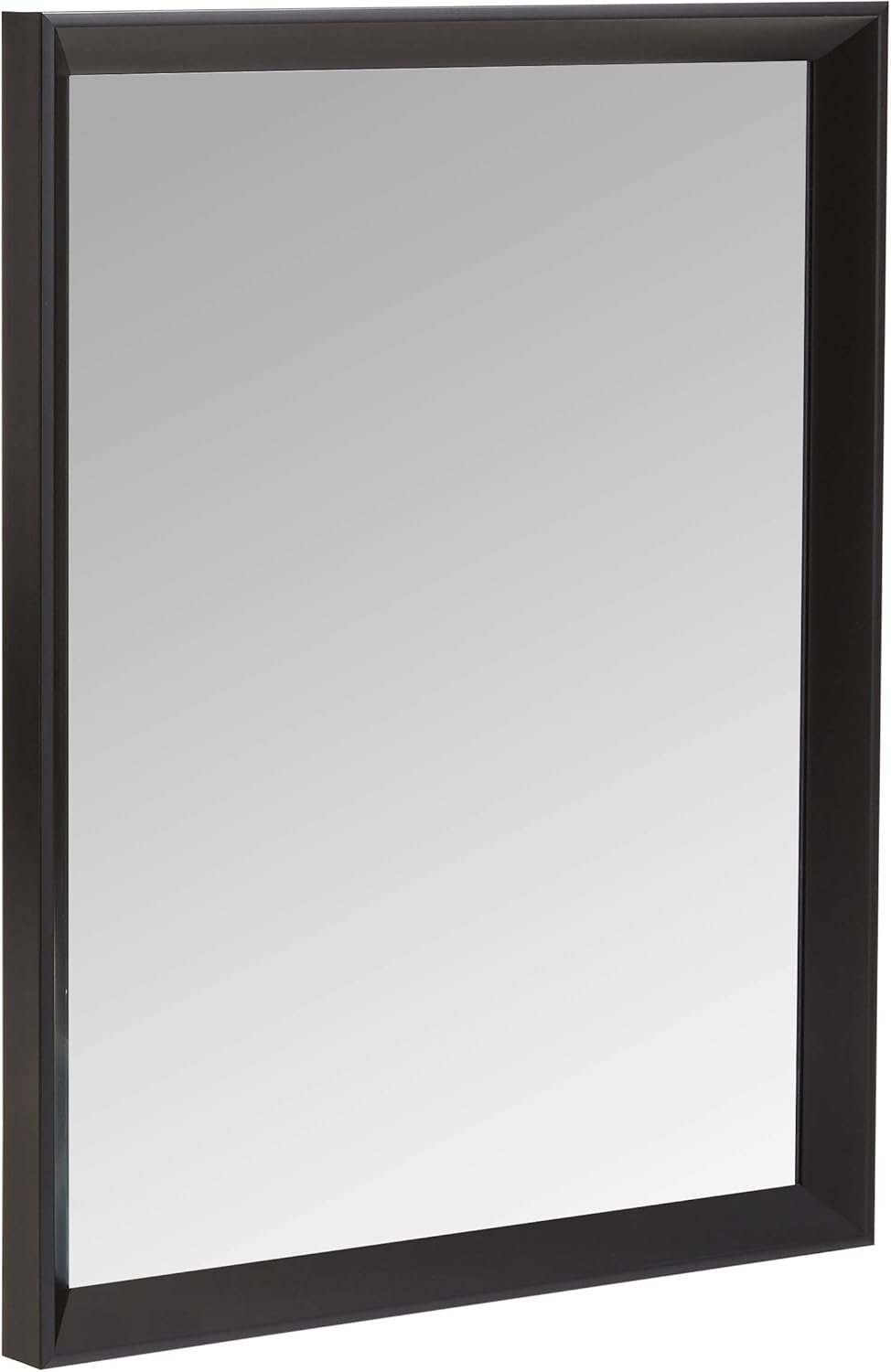 Amazon Basics Rectangular Wall Mount Mirror With Peaked Trim for Bedroom, Living Room, Entryway, Hangs Horizontally or Vertically, 16 x 20 inch, Black