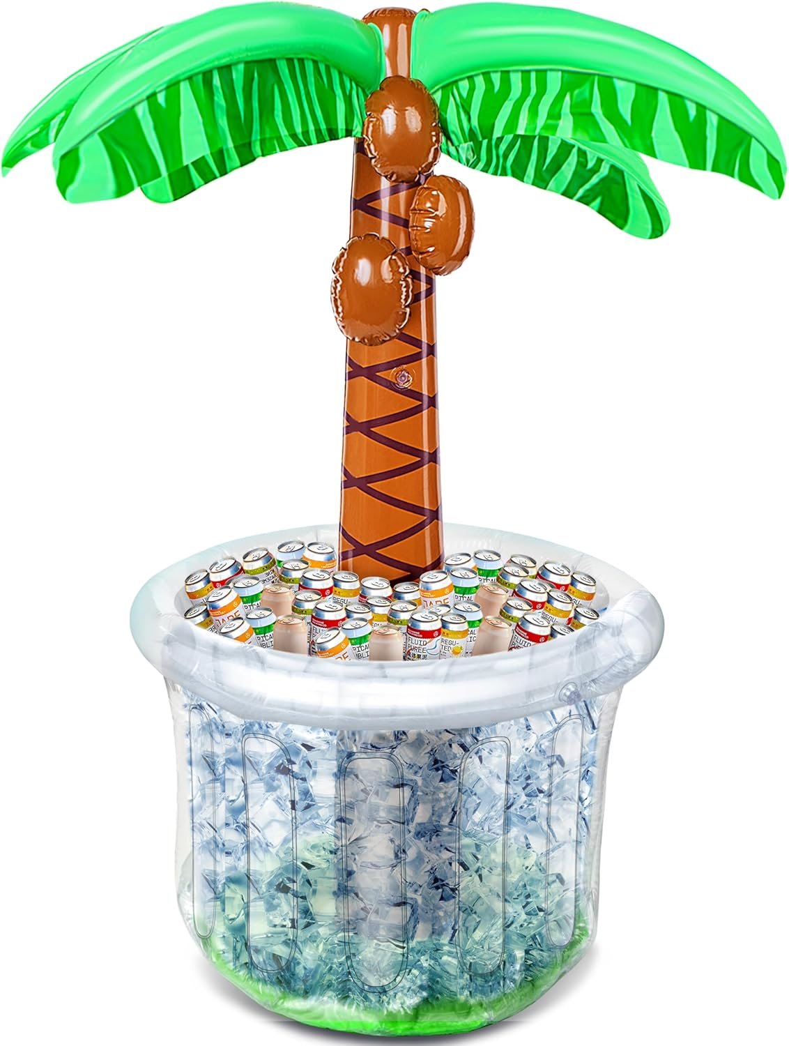 JOYIN 60″ Inflatable Palm Tree Cooler, Beach Theme Decor, Pool Party Decorations, Luau Hawaiian Birthday Party Supplies, Ocean Jungle Tropical Themed Summer Outdoor Drink Cooler
