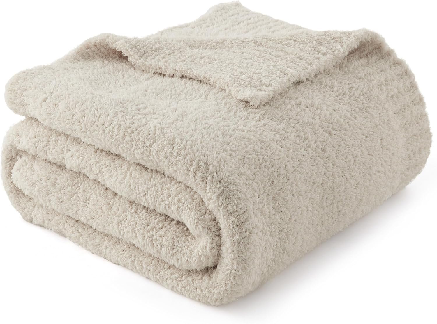 Bedsure Beige Knit Throw Blanket for Couch – Super Soft, Cozy, Fuzzy Knitted Blankets Dupes, Breathable Warm Fluffy Lightweight Throws for Chair, Sofa, Bed, Picnic, Gifts for Women, 50×60 Inches