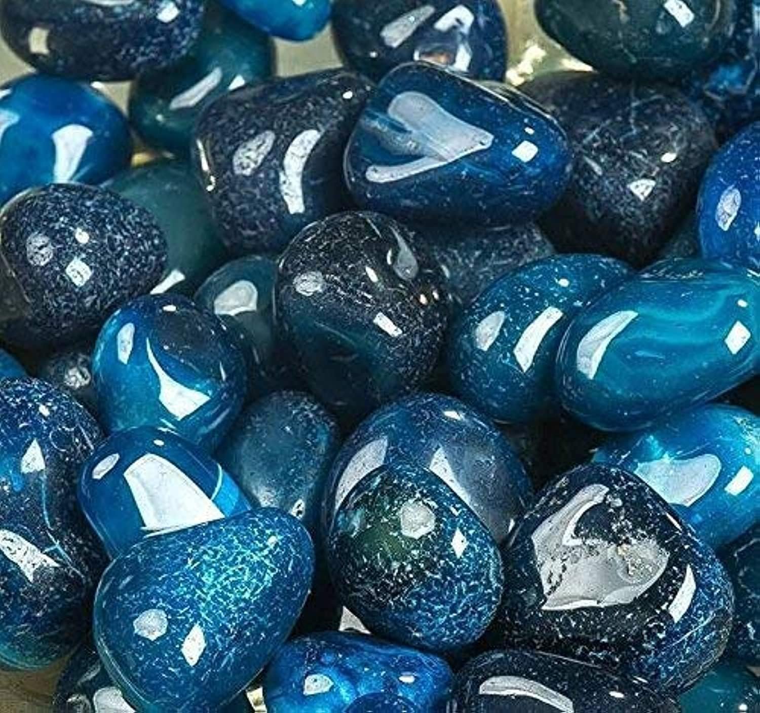 Blue River Rocks, Garden Rocks, Outdoor Decorative Stones, Natural Gravel, for Aquariums, Landscaping, Vase Fillers, Succulent, Tillandsia, Cactus Pot, Terrarium Rocks, 4.5 lb (72 oz)