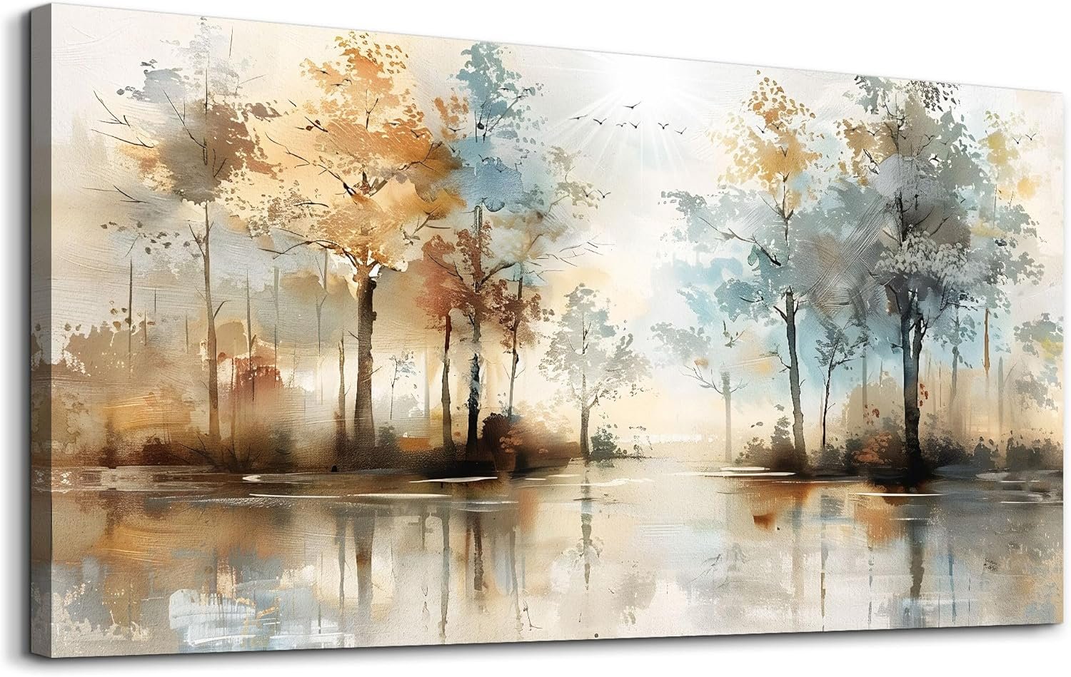 Lapremoly Large Wall Decor For Living Room Framed Wall Art for Bedroom Abstract Tree Painting Wall Artworks Hang Pictures For Office Decoration Canvas Prints Room Home Decorations Posters 20″X40″