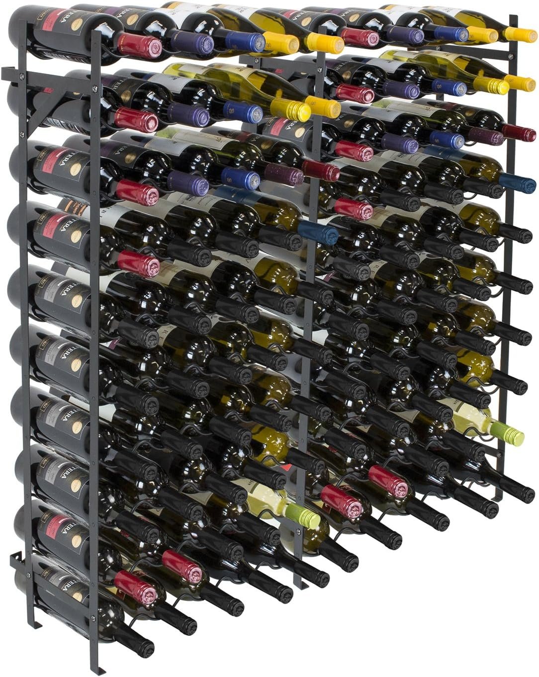 Sorbus Wine Rack Freestanding Floor – Wine Bottle Holder Holds 100 Bottles of Wine – 100 Bottle Capacity Wine Storage for Any Bar, Wine Cellar, Kitchen, Dining Room