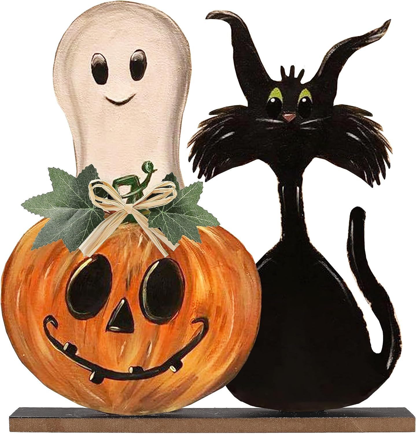 Halloween Decorations Indoor Halloween Wooden Signs Pumpkin Ghost Decor Table Signs Rustic Farmhouse Home Living Room Decor