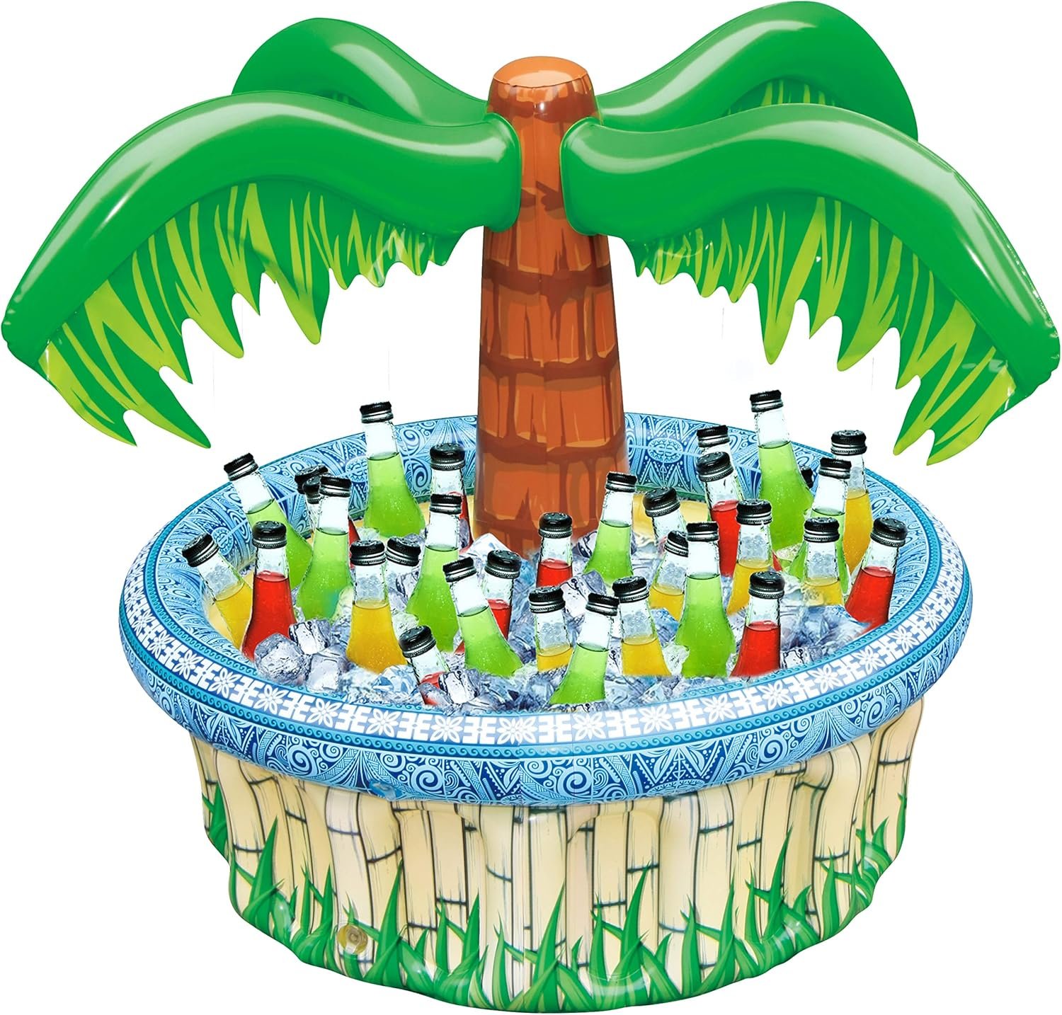 JOYIN 28” Inflatable Palm Tree Cooler, Luau Hawaiian Tropical Beach Themed Party Decorations, Blow Up Palm Trees Cooler Outdoor Party Supplies, Kids Adults Birthday Party Décor