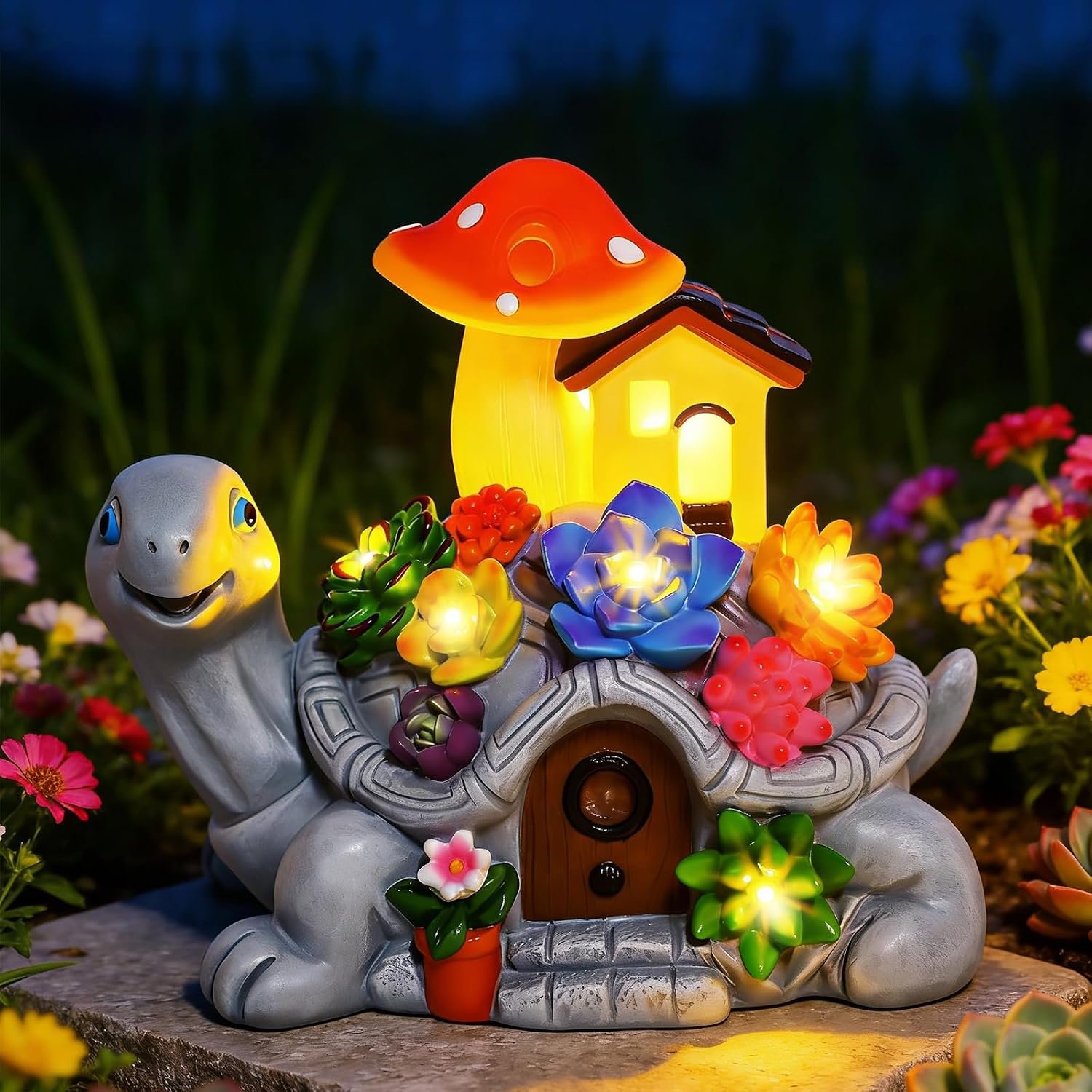 Solar Garden Decor Turtle, Birthday Gifts for Women Mom Grandma