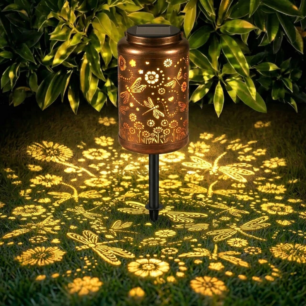 Dragonfly Solar Lantern with Ground Stake, Birthday Gifts for Women