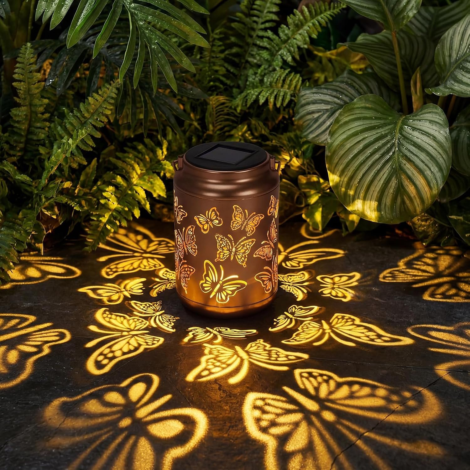 Edenseelake Butterfly Solar Lanterns Outdoor Waterproof, Mothers Day Garden Decor Gifts for Mom, Women, Grandma, Outdoor Hanging Lantern for Patio, Porch, Yard, Pathway