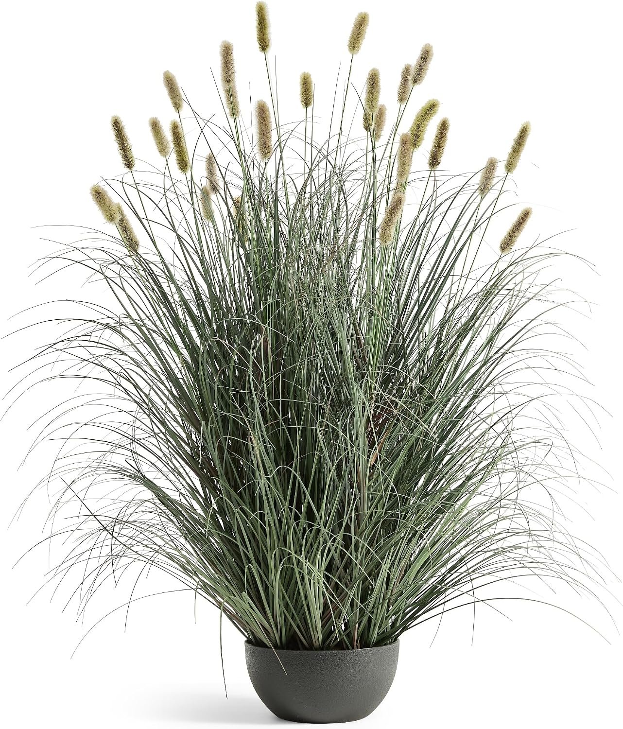 4ft Potted Onion Grass – 1 Pack, Extra Lush Artificial Plant and Greenery